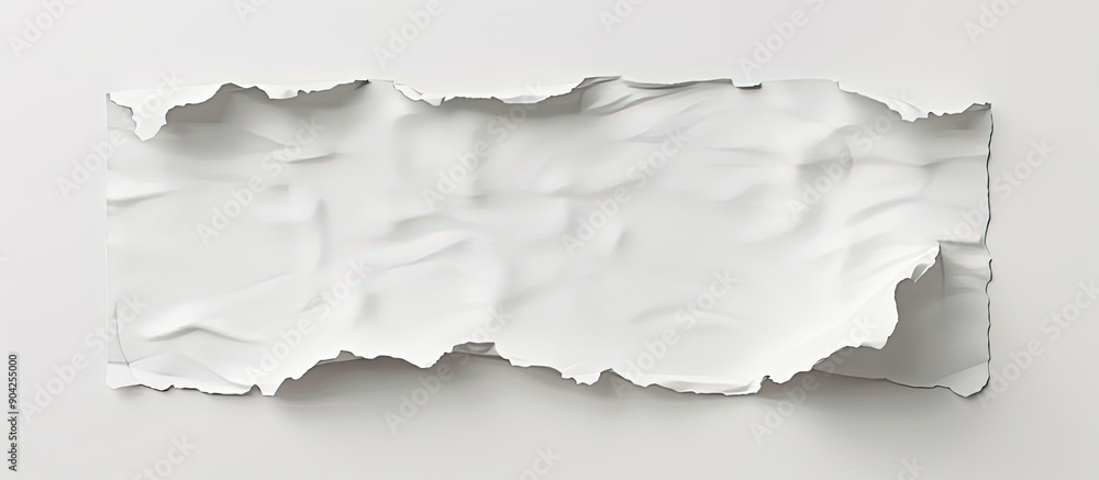 Poster an isolated white background showcasing a white piece of paper with ample copy space image