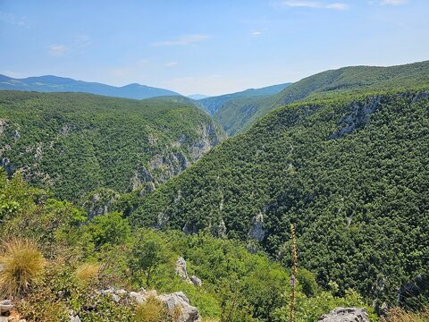 Balkan Berge Panorama und Bike