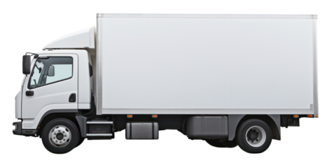 PNG White shipping truck vehicle van white background.