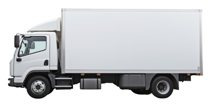 PNG White shipping truck vehicle van white background. - Powered by Adobe