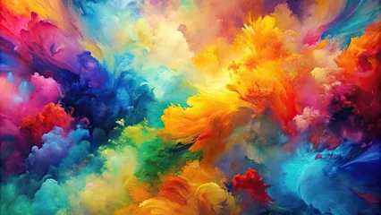 Abstract background painting with vibrant colors and dynamic brush strokes, vibrant, colors, dynamic, brush strokes
