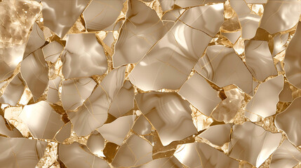 Elegant marble texture with golden veining in light tones