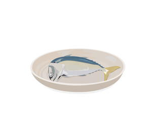 Rastrlliger neglectus on a white background.