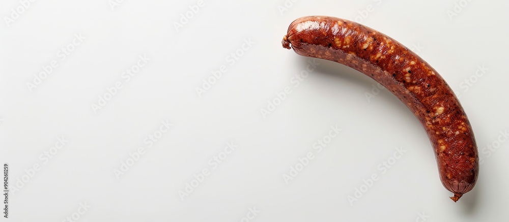 Poster sausage with copy space image on a white backdrop