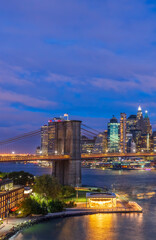 Manhattan skyline from dumbo, New York, USA.