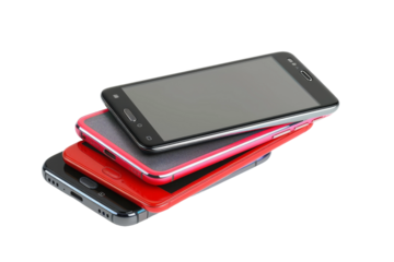 High-Resolution Smart Phone isolated on transparent background