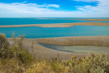 Caleta valdes landscape, peninsula valdes, chubut, argentina