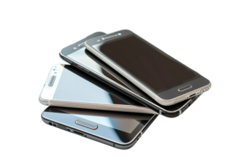High-Resolution Smart Phone isolated on transparent background