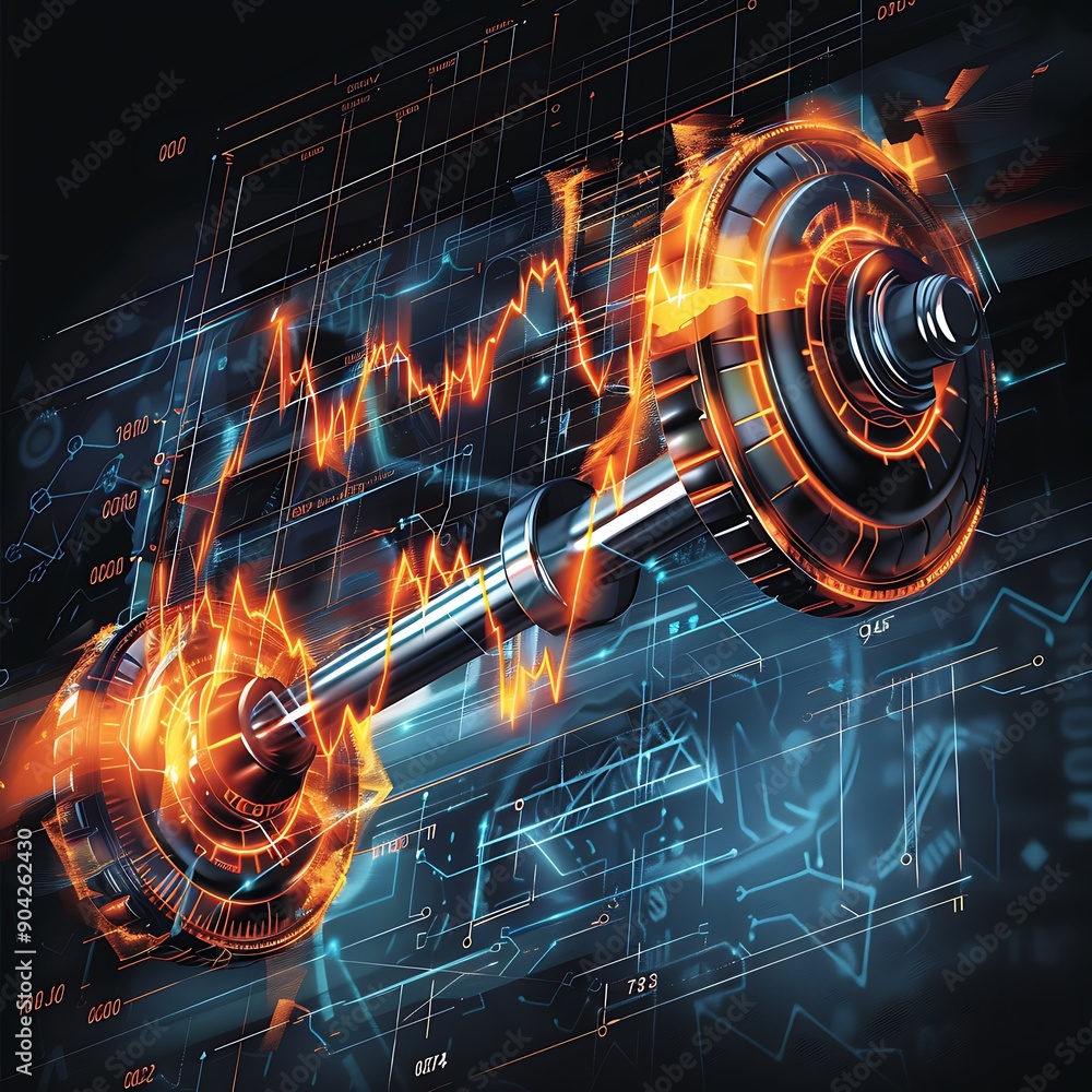 Poster a digital painting close-up of a graph chart depicting the benefits of different exercises for maint