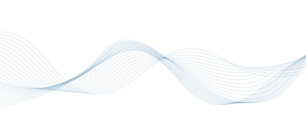 Abstract blue wavy lines. Vector background.