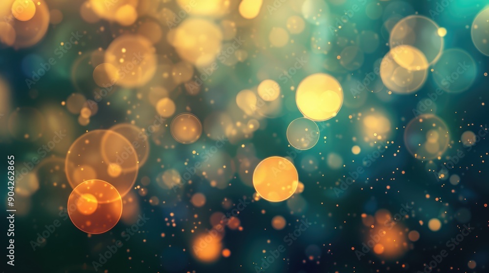 Poster Defocused lights and shadow on abstract bokeh background