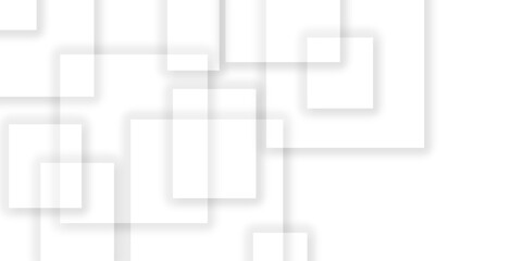Abstract white and grey geometric overlapping square pattern background with shadow. paper texture design Abstract white background can use for design, background concept, vector illustration.
