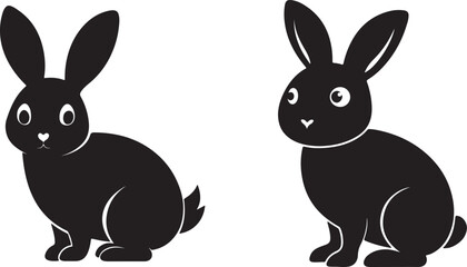 Fototapeta premium Rabbit Vector Silhouette High Quality Animal Illustrations for Creative Designs