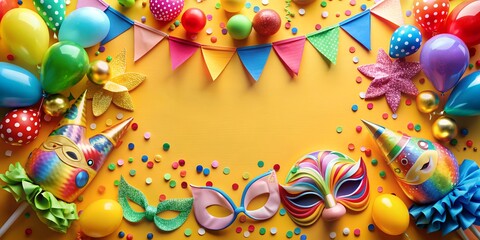 Obraz premium Party Fete Karneval Geburtstag Dekoration Creative AI