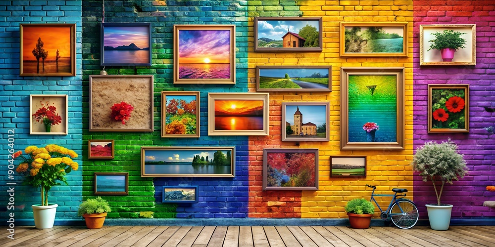 Poster a picture on a wall informative vibrant engaging generative by ai