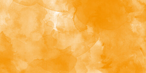 Beige watercolor texture with grunge watercolor stains, Abstract orange watercolor splash isolated on white background. Sky in watercolour painting soft textured on wet white paper background.