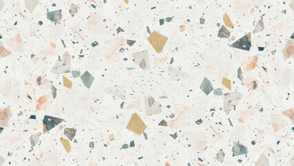 Fototapeta premium Colorful mosaic stones background, terrazzo marble texture, White background marble wall texture for design art work