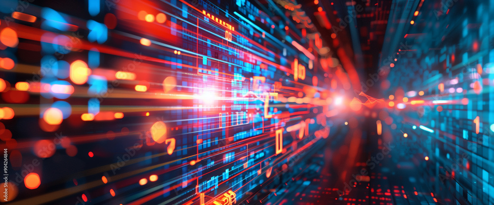 Poster 3d rendering of futuristic abstract technology background ,abstract technology background, 3d render