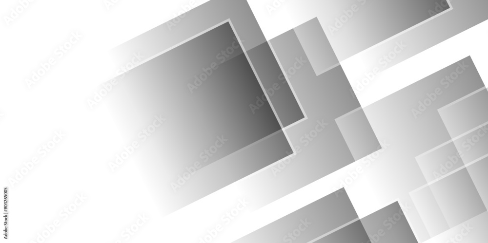 Poster abstract white background design with layers of textured white transparent material in triangle and 