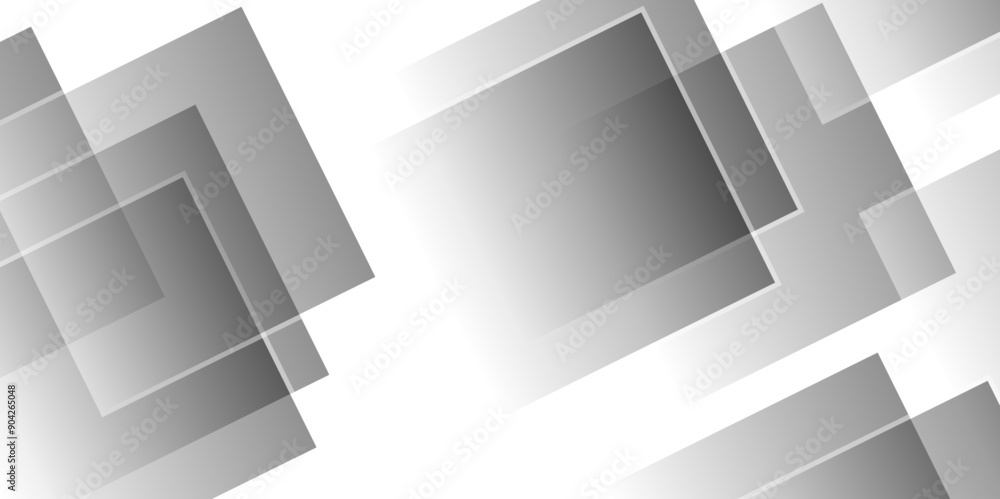Poster abstract white background design with layers of textured white transparent material in triangle and 