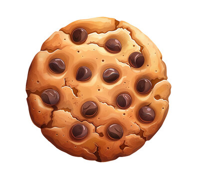 recommend clip art: chocolate chip cookies isolated