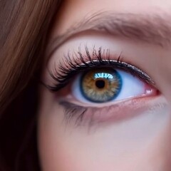 Fototapeta premium close up of eye female with makeup