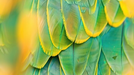 Obraz premium Abstract Green and Yellow Feather Texture.