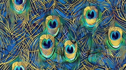 Abstract Peacock Feather Pattern.