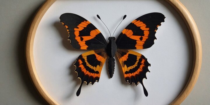 Rare tortoiseshell butterfly Nymphalis xanthomelas discovered in Eastern Europe and Asia.