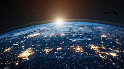 Fototapeta premium global network in the digital world. internet network worldwide