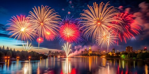 Canada Day firework show Generative AI Generative By AI