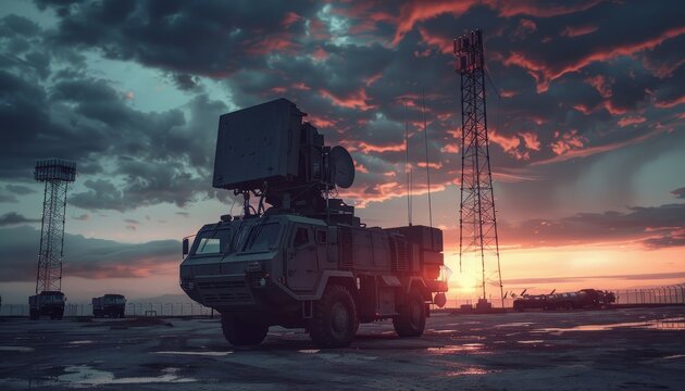 The missile defense network incorporates a military radar system.