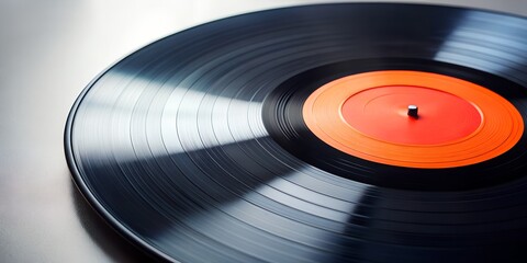 Obraz premium Schallplatte Vinyl Schellack Vinylscheibe Scheibe Platte AI-Generated Content