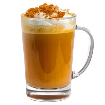 Spiced pumpkin latte with whipped cream