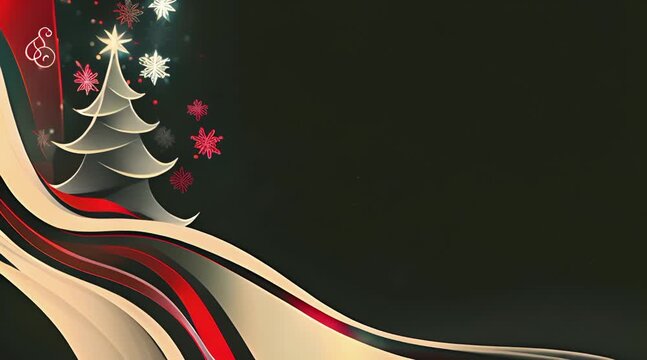 Christmas tree , festive Christmas card. New Year's atmosphere