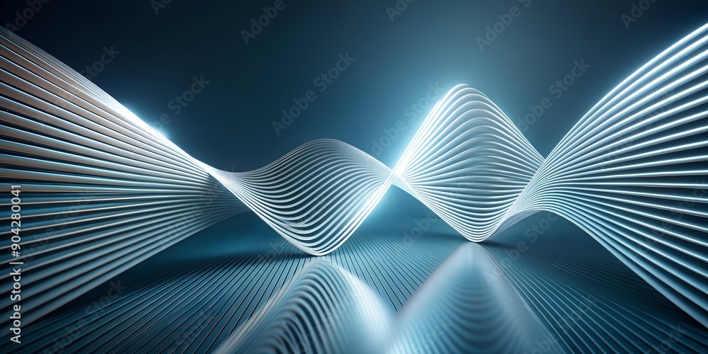 Aufkleber abstract morphing diagonal white lines 3d rendering creative ai
