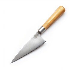 Medium shot of japanese katana, isolated on a white background, bright and vivid tonality 