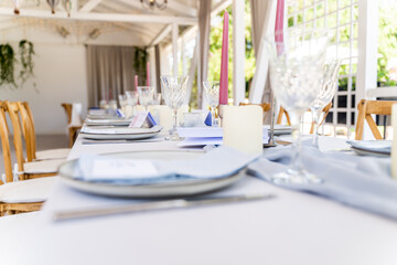 table set for a dinner