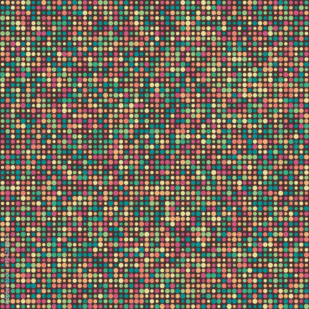 Poster abstract geometric design. circles in multiple colors. earthy tones with a touch of green. exception