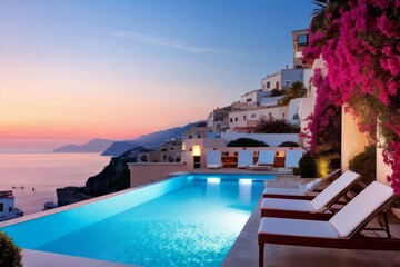 Fototapeta premium luxurious villa nestled along the breathtaking Amalfi coast of Italy