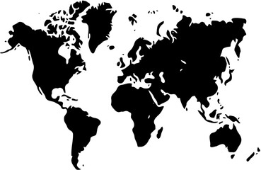 world map silhouette