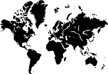 world map silhouette