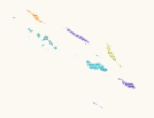 Solomon Islands regions word cloud. Country logo design. Regions typography style vector image. Solomon Islands colored text cloud. Classy vector illustration.