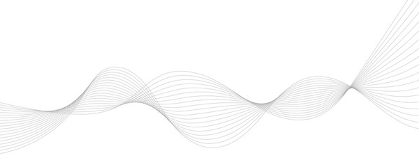Abstract vector background with grey wavy lines