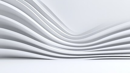 Obraz premium Abstract minimalist design with straight and curved lines on a white background, creating a peaceful and calming visual experience, high-resolution photo, realistic photo
