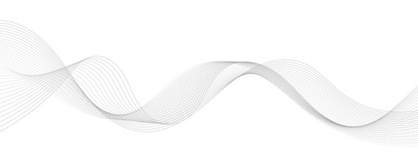 Abstract vector background with grey wavy lines