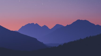 Obraz premium mountainous landscape illuminated by a star studded sky