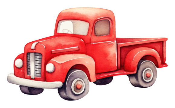 recommend clip art: PNG Cute toy pickup truck vehicle car transportation.