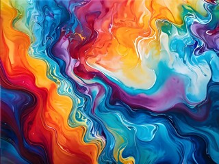 abstract colorful wavy layered paper background, colorful abstract psychedelic liquid and fluid background pattern, Abstract colorful background, Rainbow blurred texture, bright Abstract watercolor