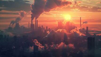 Smokestack Emissions at Dawn and Their Environmental Impact
